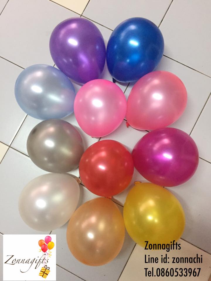 ลูกโป่งกลมมุก 6 นิ้ว pearl & metallic- 100 ใบต่อแพ็ค