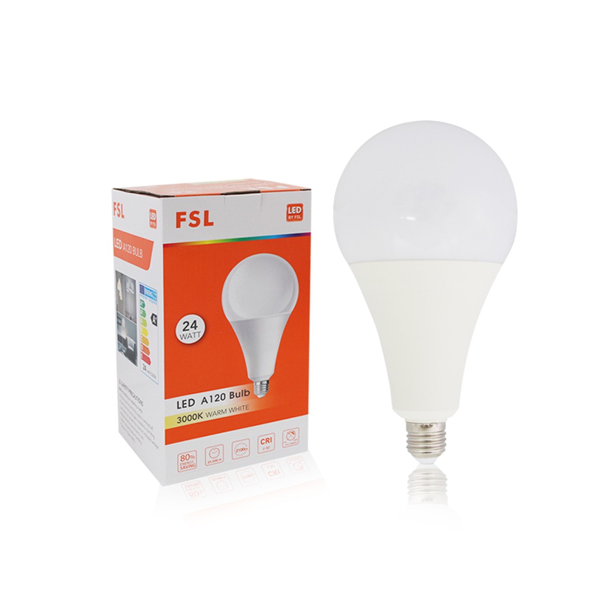 หลอดปิงปอง FSL-BLUB-24W แสงขาวและวอร์มไวท์