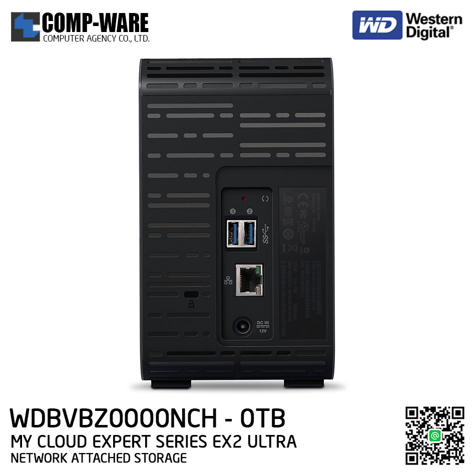 WD 0TB My Cloud Expert Series EX2 Ultra 2-Bay Network Attached Storage (No HDD) - WDBVBZ0000NCH-SESN รับประกัน 2ปี // Pre-order สั่งซื้อขั้นต่ำ 2 ชิ้นขึ้นไป