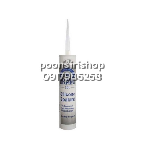 BRAVO กาวซิลิโคน #101 สีน้ำตาล (บรอนซ์)(ทองแดง)(ชา)(ราคาต่อหลอด , 1 กล่องมี 25หลอด)