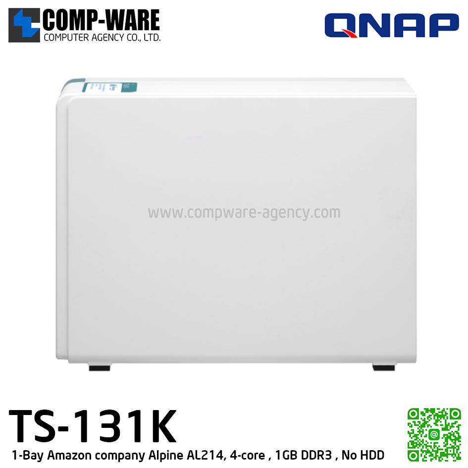 QNAP NAS (1-Bay) TS-131K (1GB DDR3 RAM) AnnapurnaLabs Quad-Core , No HDD // 2Y Warranty