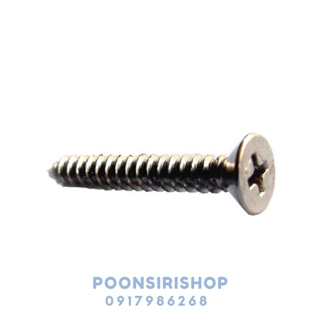 FASTENIC สกรูเกลียวเหล็กหัวเรียบ FH #7x3/8" (1000ตัว/กล่อง)