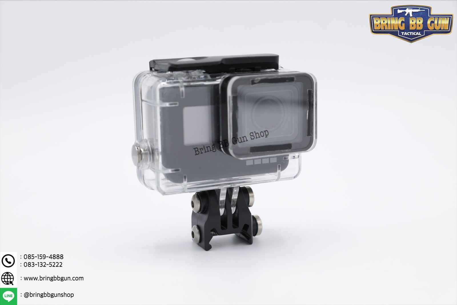 ขาจับกล้อง Action Camera ติดรางรางไฟ (ราง20มม.) (ขาจับกล้อง Go Pro ติดรางรถไฟ ราง20มม.)