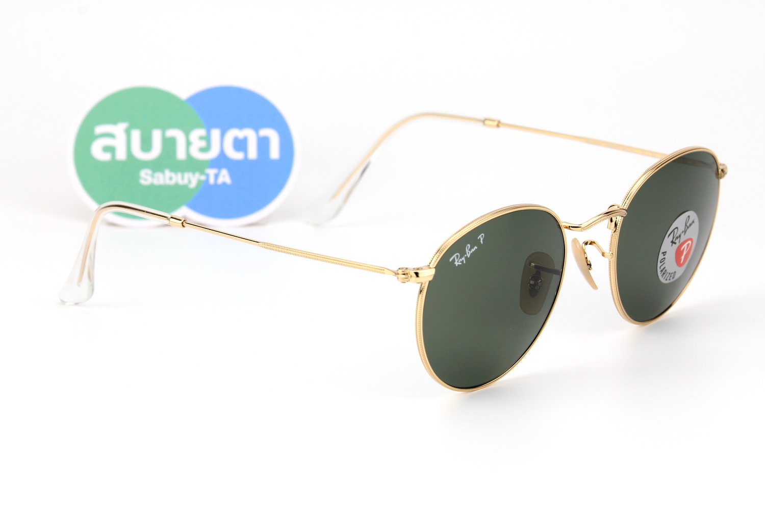 RayBan Round RB3447 001/58 Polarized Lens