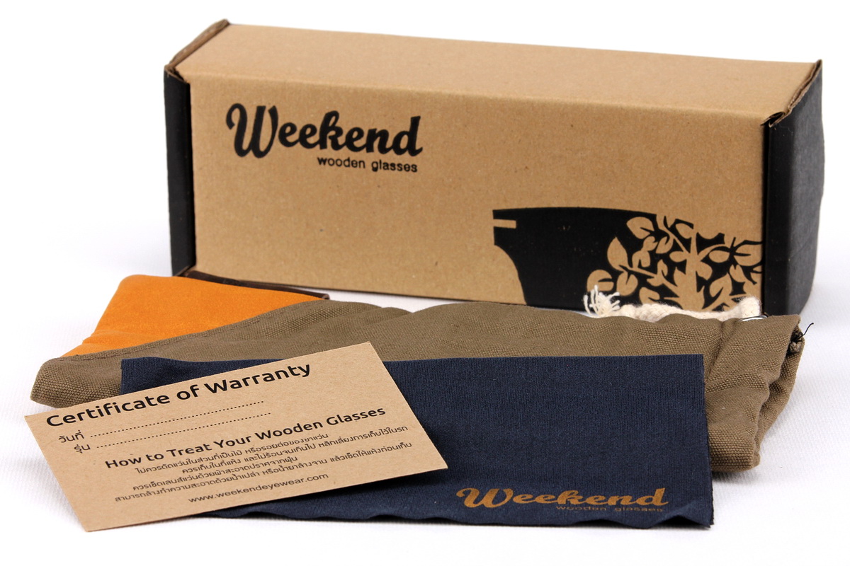 แว่นกันแดดขาไม้ Weekend Duet Collection Seoul Black (Light)