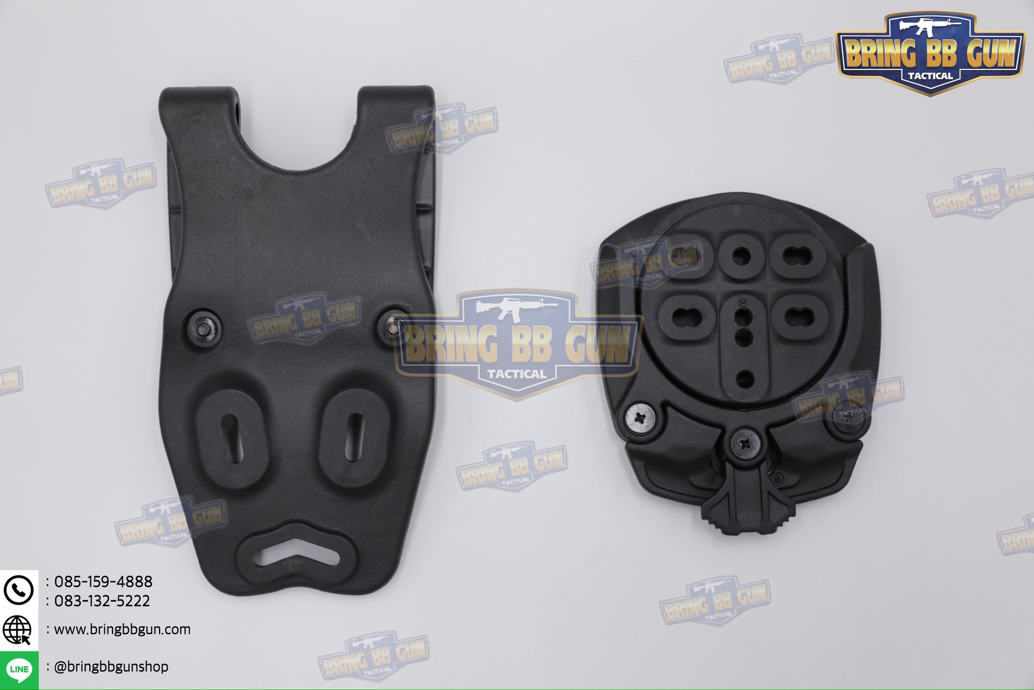 Adapter ปลดไวซองปืน BT + เพลทโหลดต่ำ BH (TEK-MOUNT+Low Ride Belt) (360 Degree base adapter) (QUICK CONNECT MOUNTING SYSTEM) (Insert Disk and Receiver) (Blade)