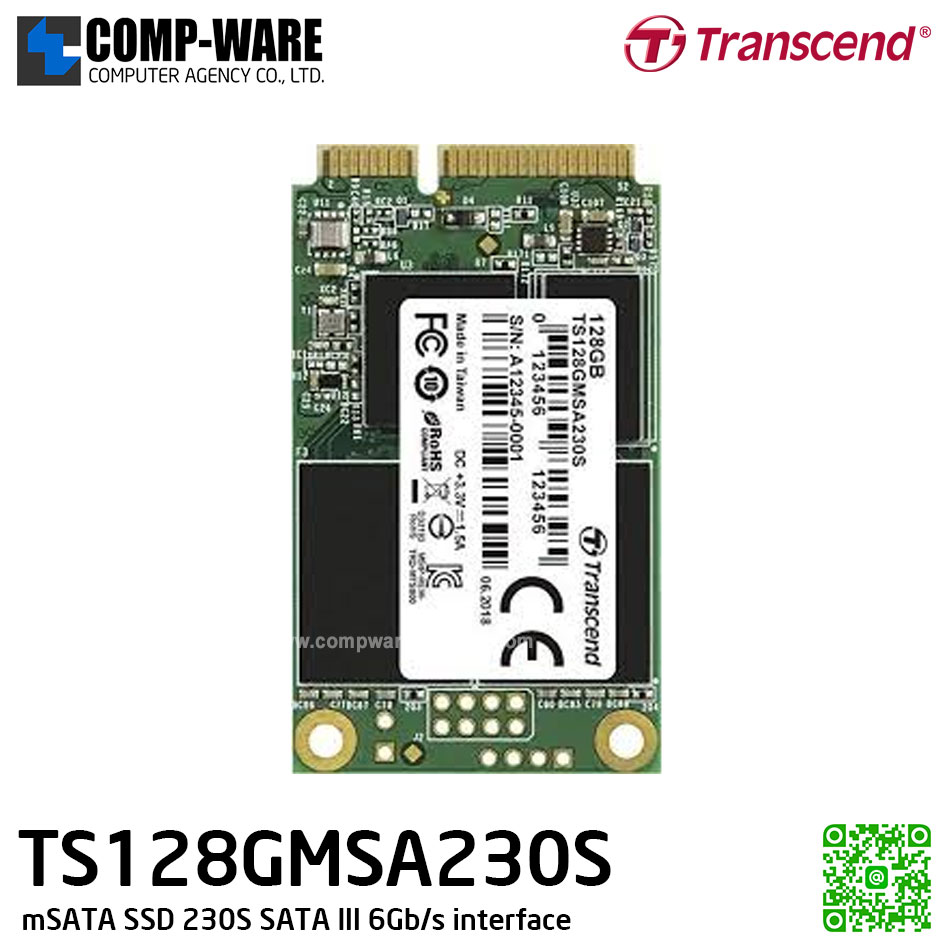 Transcend 128GB mSATA SSD 230S SATA III 6Gb/s 3D NAND flash - TS128GMSA230S