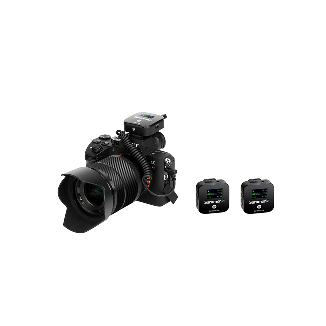 Saramonic Blink900 B2 ไมค์ไร้สายคลื่น 2.4 กิกกะเฮิร์ทซ 2 ตัวส่ง 1 ตัวรับ