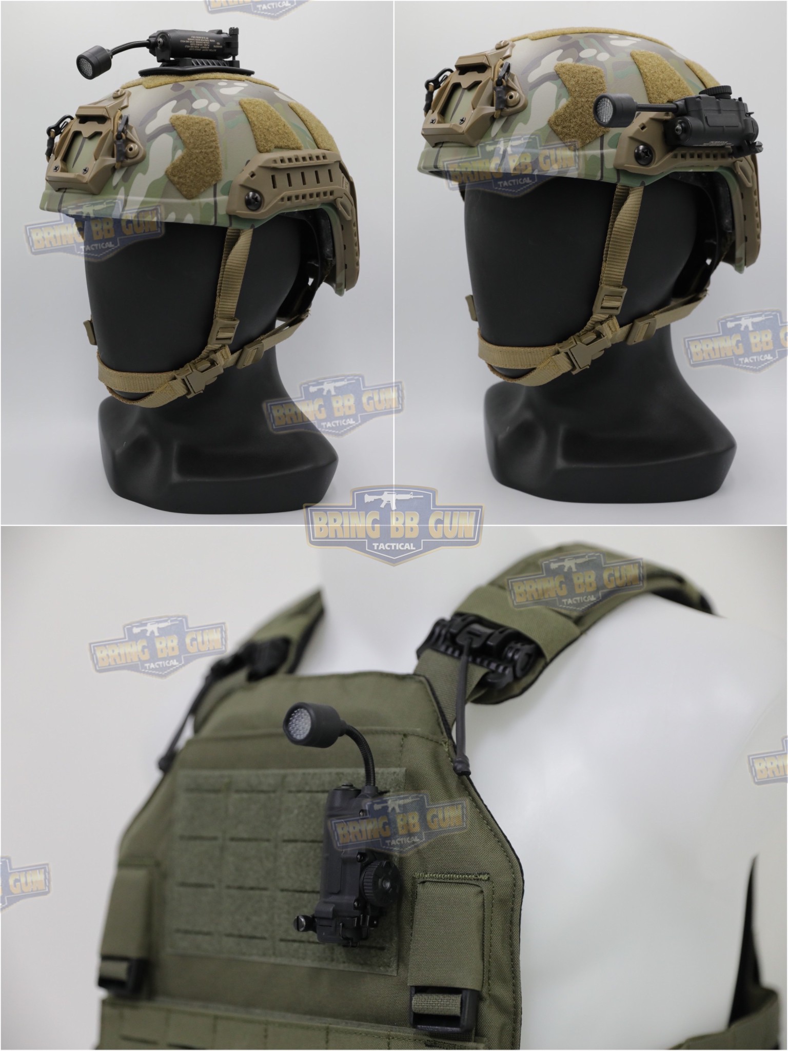 ไฟฉายติดหมวก Sidewinder Stalk (Military Helmet Light System with Flexible Stalk) (ไฟฉายติดหมวกทรงStreamlight)