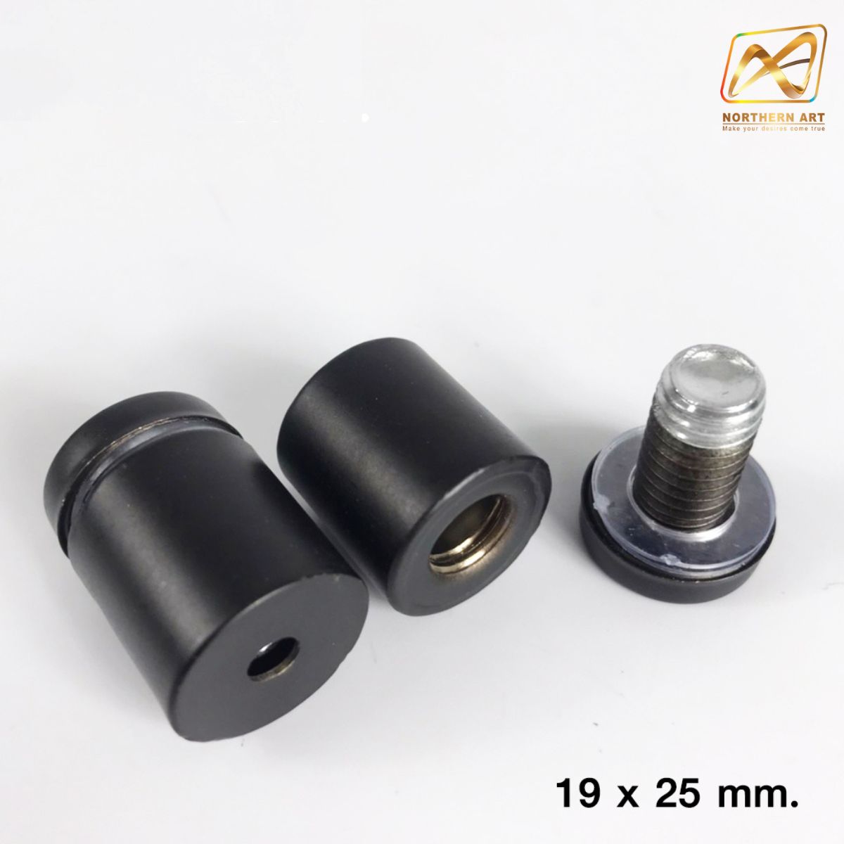 หมุดลอยสแตนเลส สีดำ ยึดกรอบภาพอะคริลิค หรือหมุดยึดกระจก (สั่งขั้นต่ำ 12 อัน)