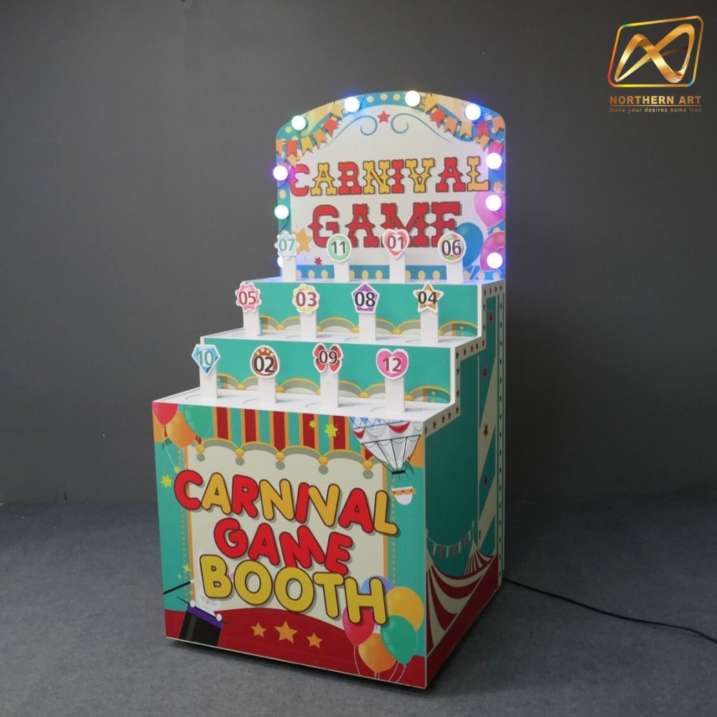ตู้เกมส์ CARNIVAL เกมส์โยนห่วงคล้องแท่ง ขนาด (W) 80 x (L)64 x (H)160 cm. ชุดแท่งตั้งพร้อมห่วง 36 อัน (คละสี คละขนาด)