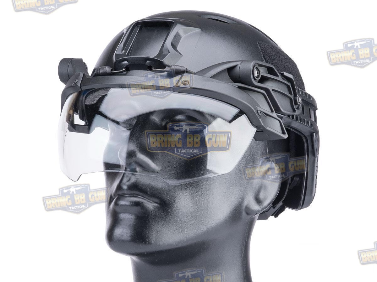 ชิวหน้าหมวก Fast (กระบังลม)สำหรับหมวกกันน็อคยุทธวิธีแบบปรับได้ (Visor - FAST) (FAST Helmet Visor) (Flip Goggles for Tactical Helmet)