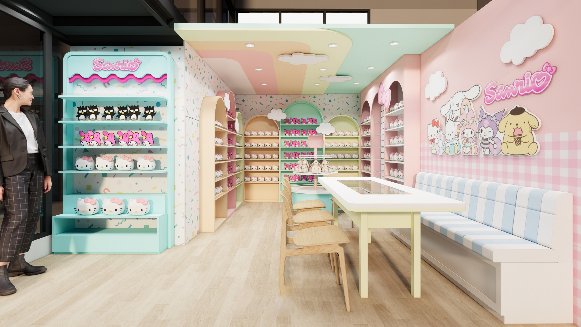 ชั้นไม้ทรงบ้าน ชั้นวางของเล่น ชั้นวางของแม่และเด็ก