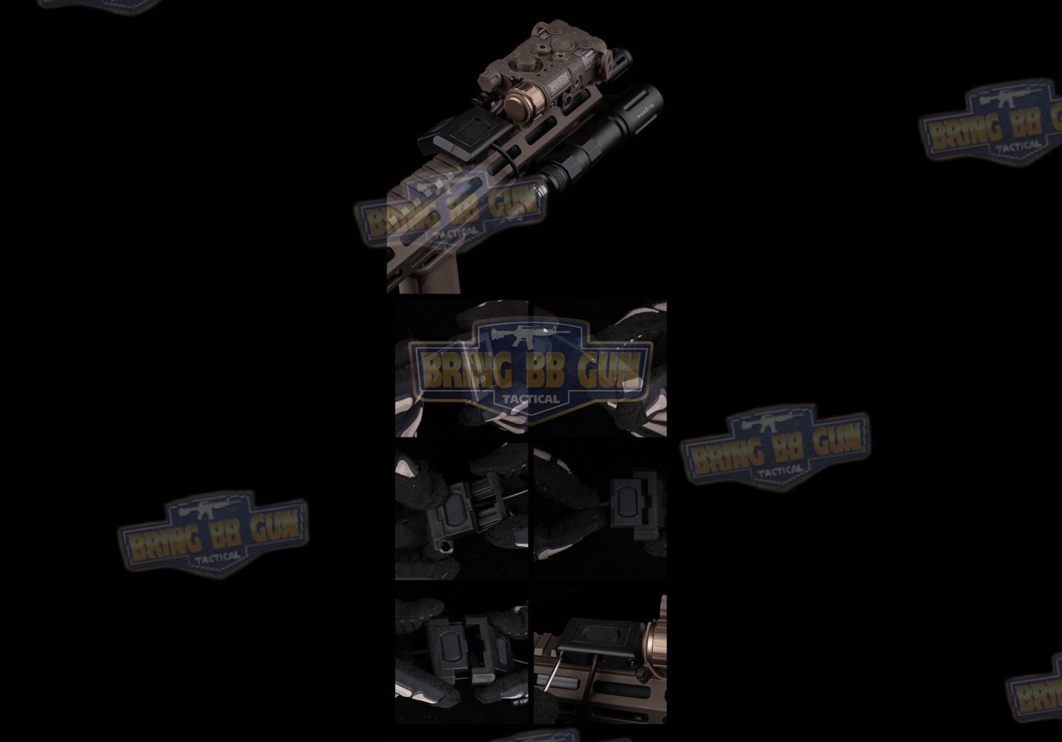 เคสสวิตซ์หางหนูแบบคู่ จับราง Picatinny (เอียง45องศา) (เคสสวิตซ์หางหนู2ทาง) (Dual Picatinny Offset for Modbutton Lite)