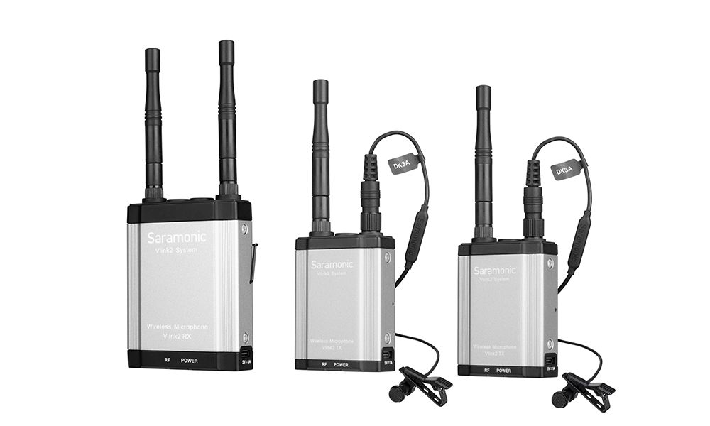 Saramonic Vlink2 Kit2 (TX+TX+RX) ไมโครโฟนไร้สาย 2.4 GHz