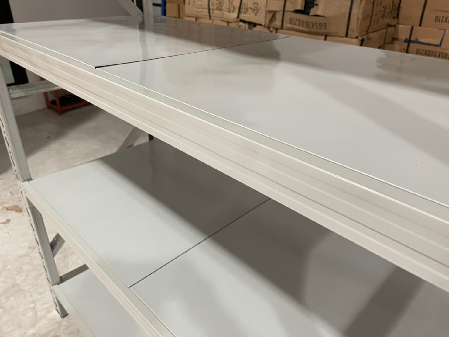 ชั้นวางเหล็ก Micro Rack W150 x D60 x H200 cm. สีขาว(อมเทา)