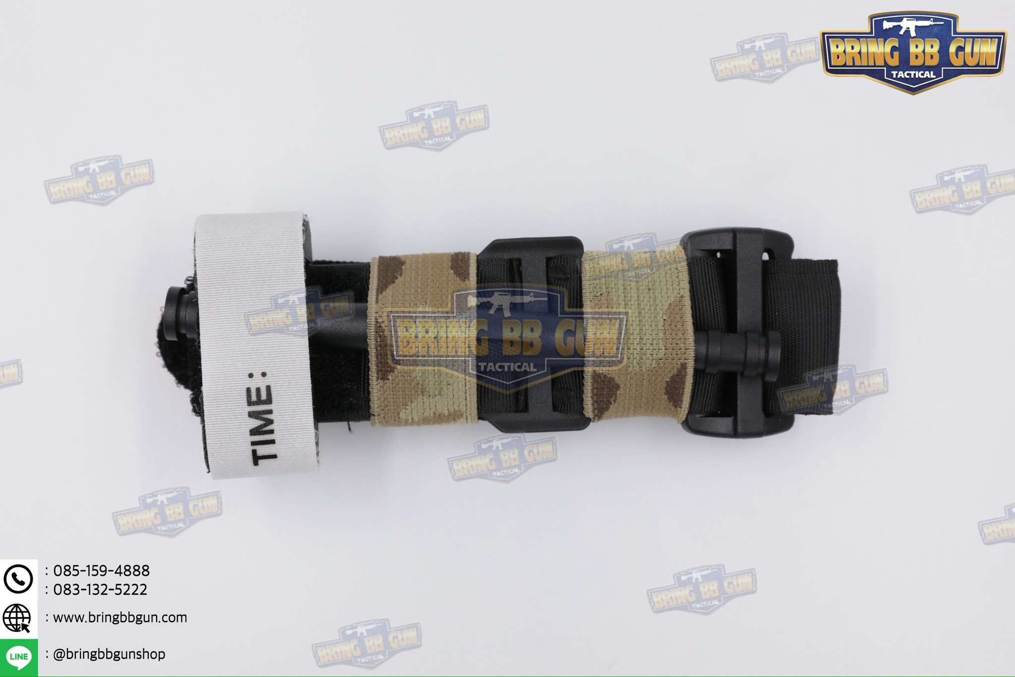 สายรัดเก็บทูนิเก้ แบบMolle ติดเข็มขัดยุทธวิธี/เสื้อเวส ยางยืด(สำหรับเก็บทูนิเก้) แบบMolle ติดเข็มขัดยุทธวิธี/เสื้อเวส สายรัดจัดเก็บอุปกรณ์ทูนิเก้ แบบMolle (Belt Mounted Elastic Tourniquet) (Elastic TQ Holder) (Tourniquet Holder)