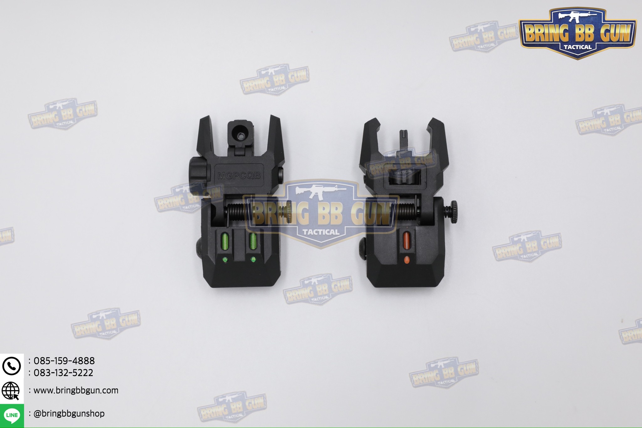 ศูนย์หน้า-หลังพับได้แบบพลาสติก MGPCQB รุ่น Armor Gen2 เรืองแสง