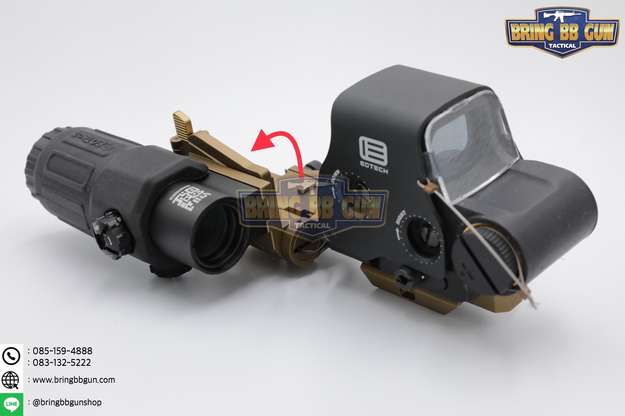 ชุดขายกสูง ดอท+ซูมหลังดอท Wilcox (Side Flip Mount Set for G33) (Wilcox Type Side Flip G33 mount Set)