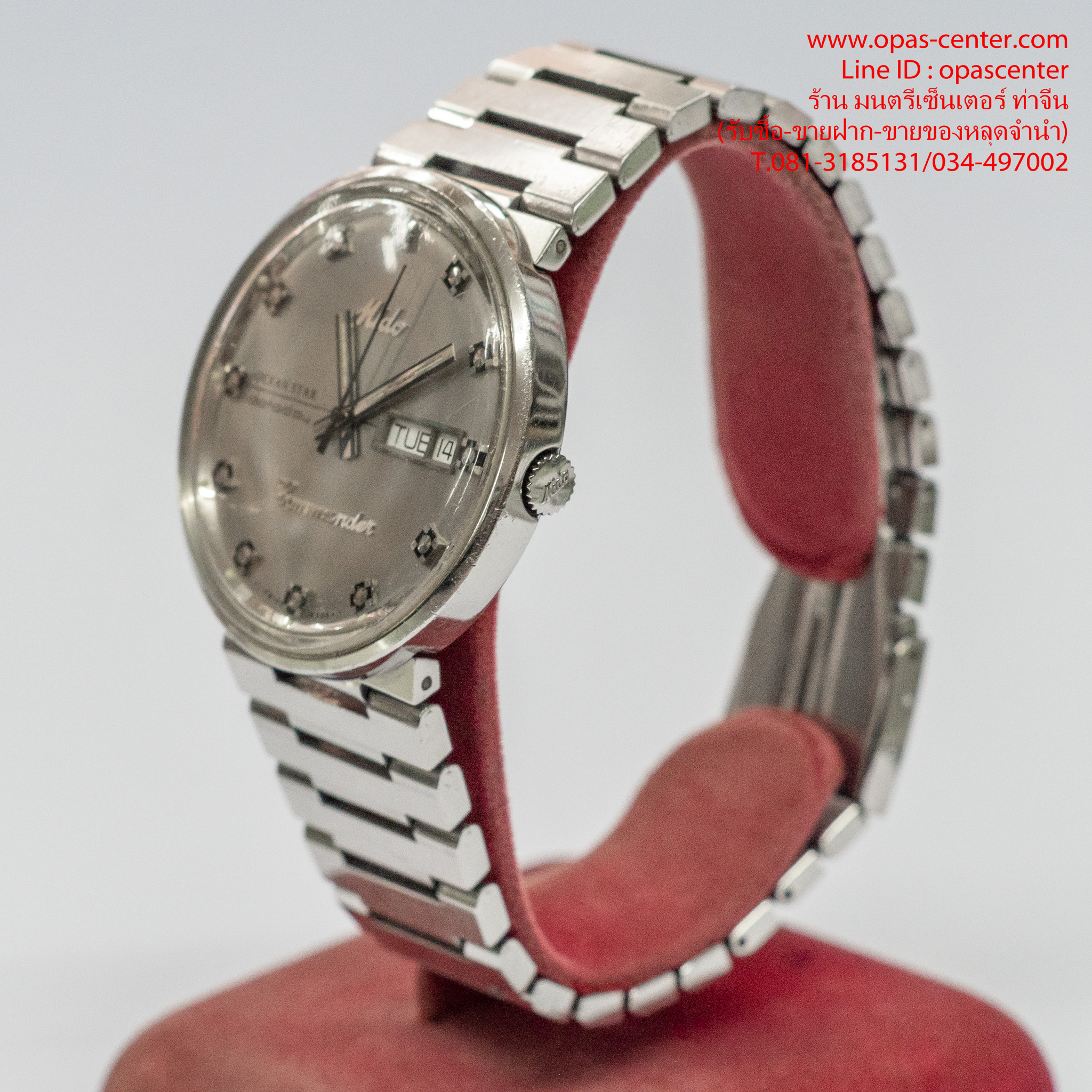 นาฬิกา Mido ชาย Auto รุ่น Commander 8269 เรือนเงิน หน้าเงิน ของแท้ เดิมทั้งเรือน พร้อมใช้งาน