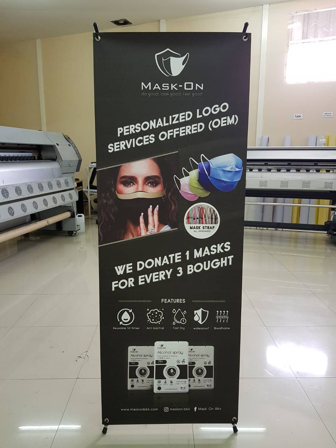 X STAND เอ๊กซ์สแตน รุ่นเกรด A ขนาด 60x160 ซม. โครงเหล็กสีดำ แข็งแรง ทนทาน ถอดประกอบได้ แถมถุงใส่อึปกรณ์ 1 ใบ