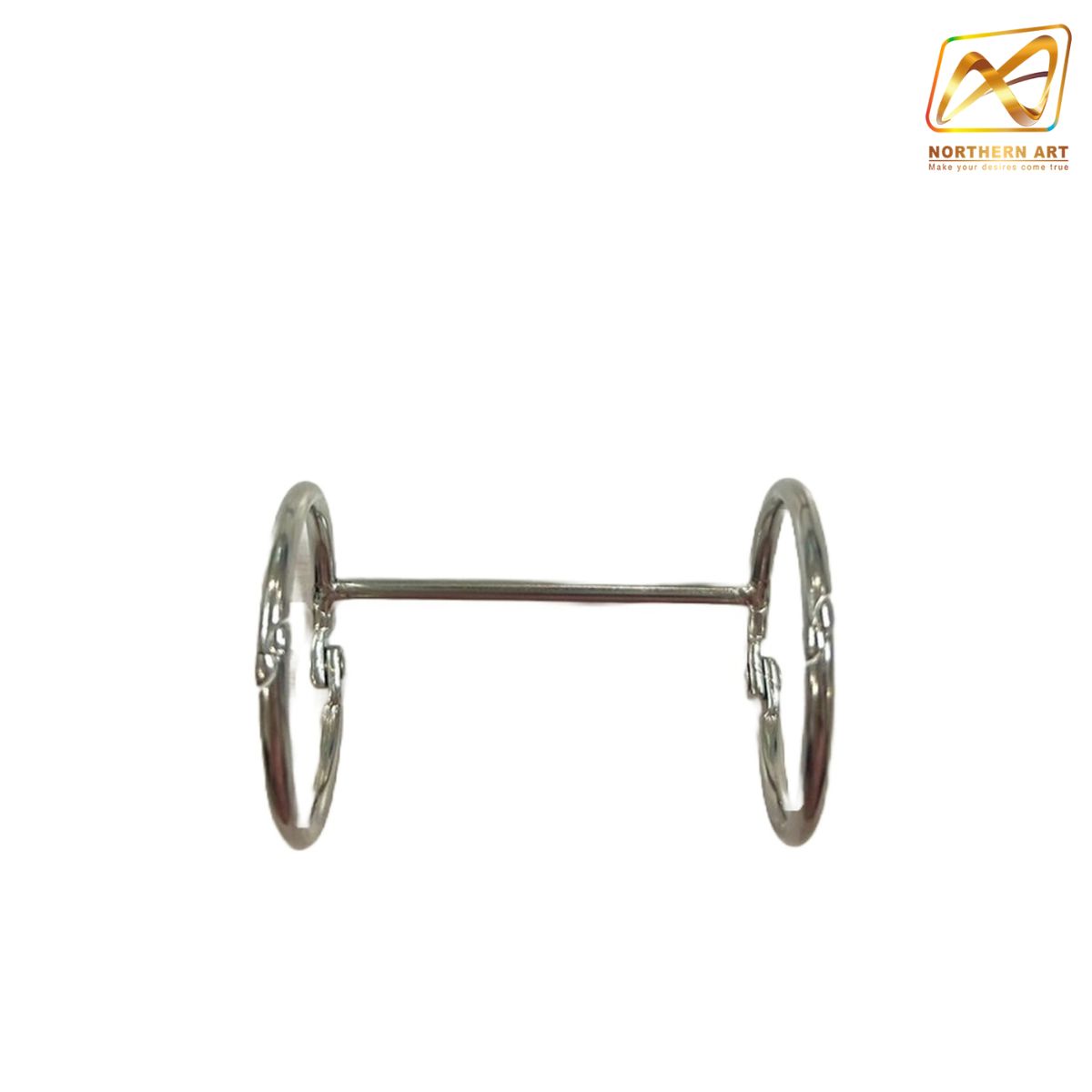 ห่วงคู่ สีเงิน ขนาด 3.0x32x83 mm. มีตัวล็อคห่วง ใช้เป็นห่วงใส่เอกสาร ห่วงแฟ้ม ห่วงปฏิทิน ห่วงเมนู