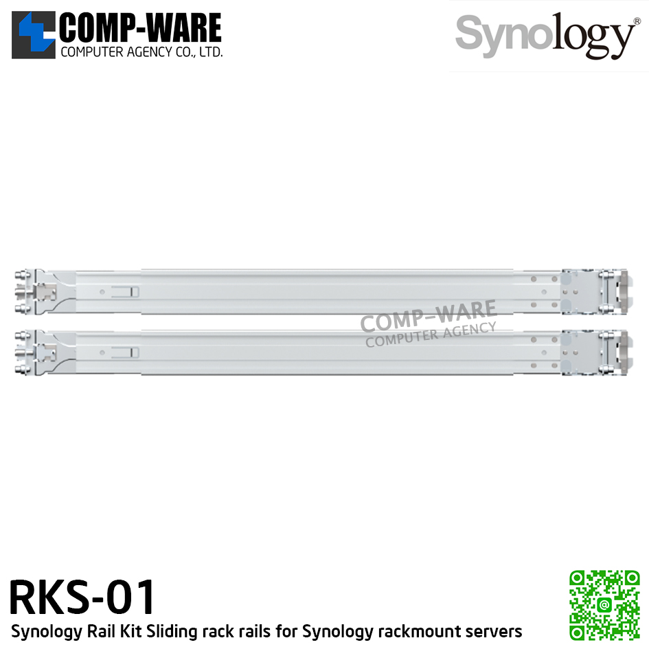 Synology Rail Kit RKS-01 Sliding rack rails for Synology rackmount servers / 1Y warranty