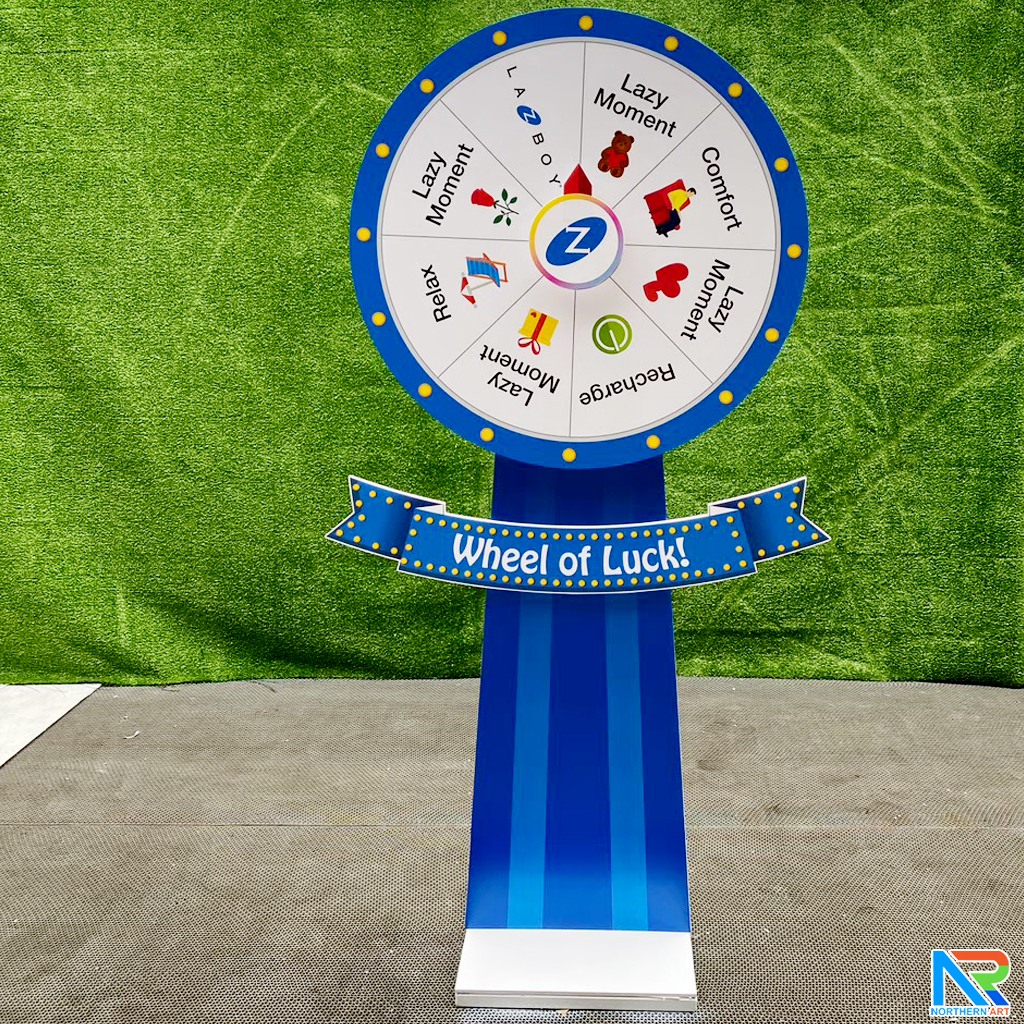 เช่าเกมส์วงล้อตั้งพื้น รุ่นเหล็ก ขนาดวงล้อ 80 ซม. ถอดประกอบได้