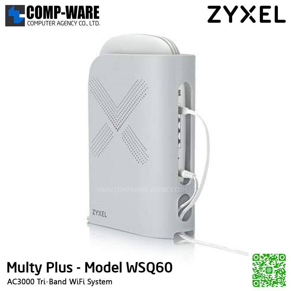 ZYXEL Multy Plus - WSQ60 Triband-AC3000 - MU-MIMO Router 3xPort GbE, RJ-45 Security Service