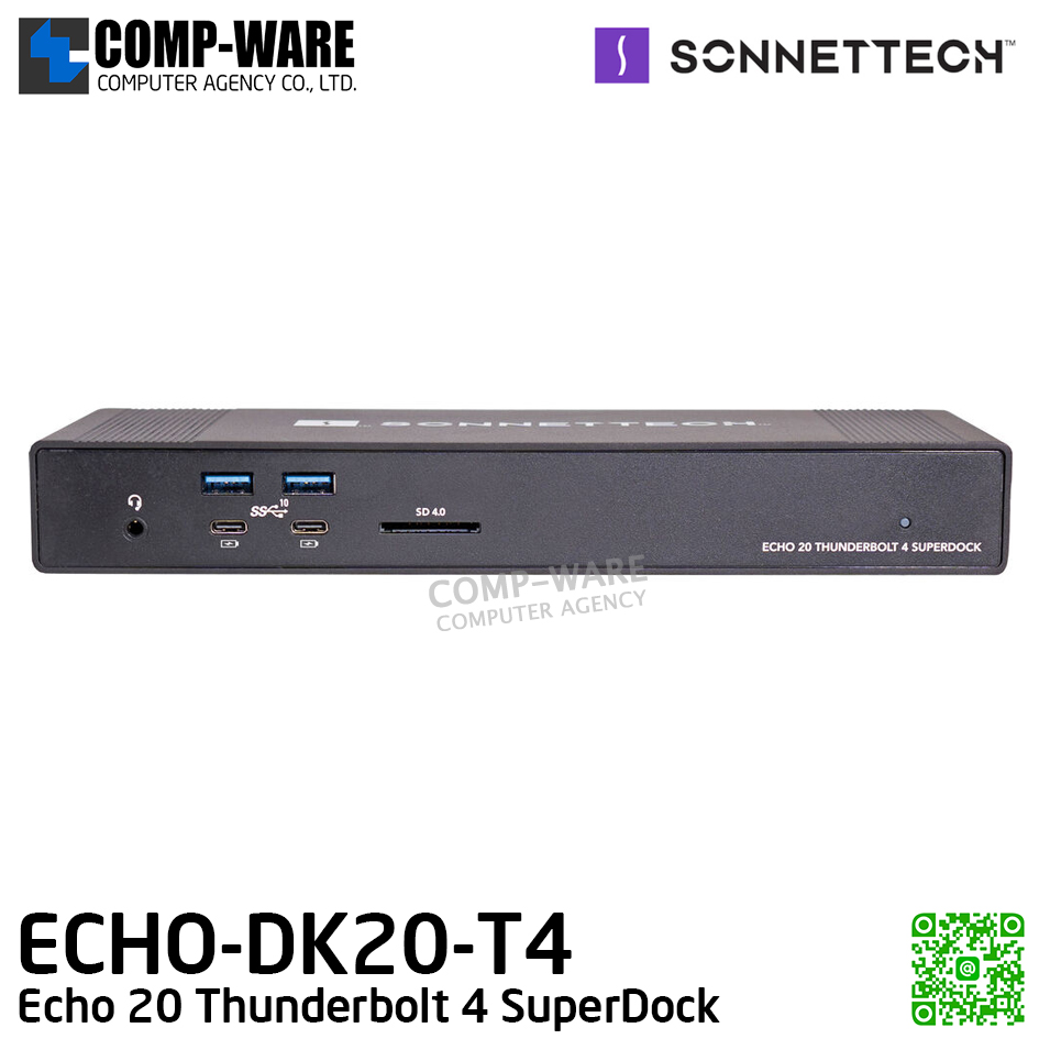 Sonnet Echo 20 Thunderbolt 4 SuperDock [ECHO-DK20-T4] with 1xM.2 NVMe SSD (Max.8TB) , SSD Not Included, รับประกัน 1 ปี // ราคาพิเศษเฉพาะสั่งซื้อในเดือน ธันวาคม 2566 // สินค้าพร้อมส่ง