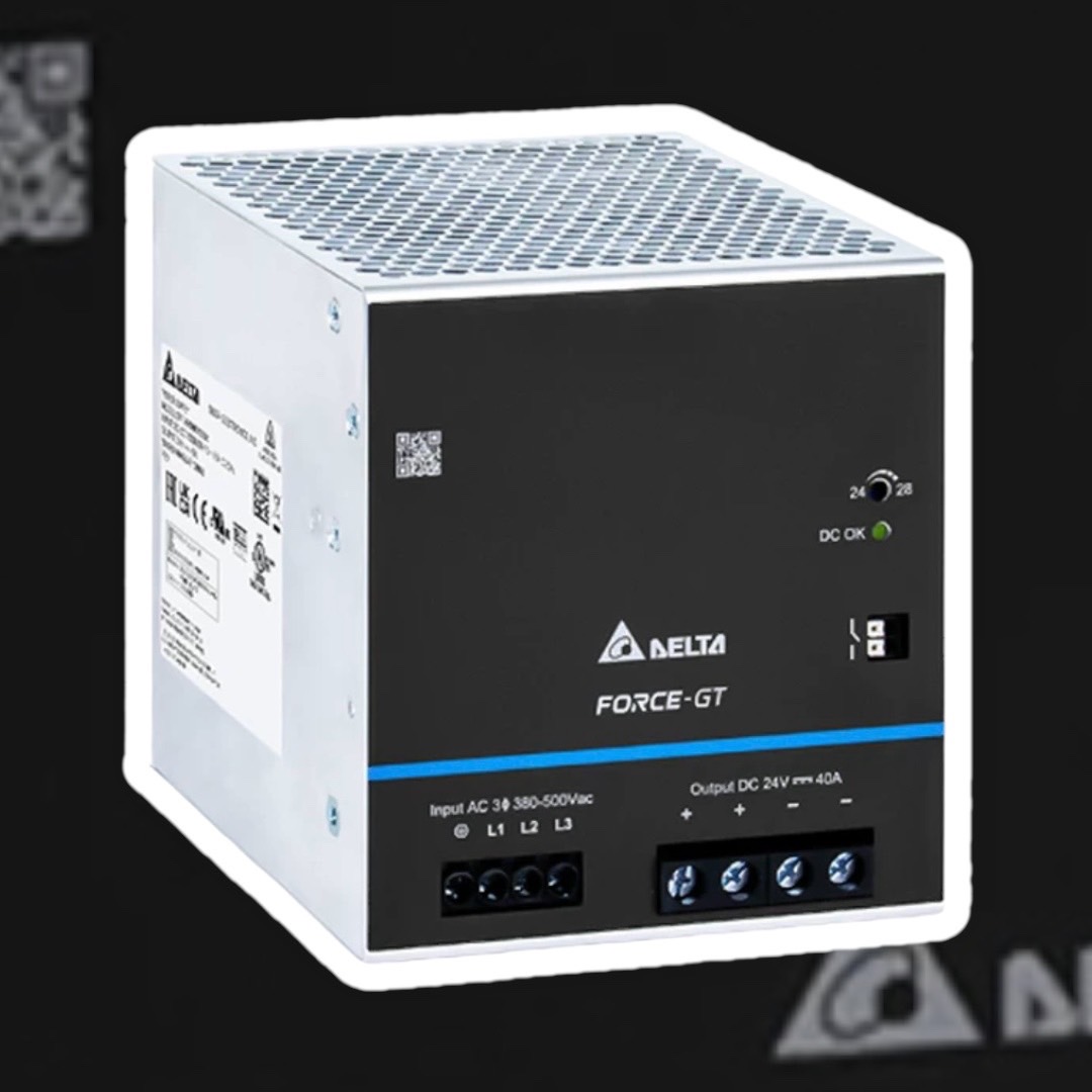 Delta CliQ DIN Rail Power Supply DRF-24V960W3GBA 960W, 24Vdc/40A 380V (3-Phase)