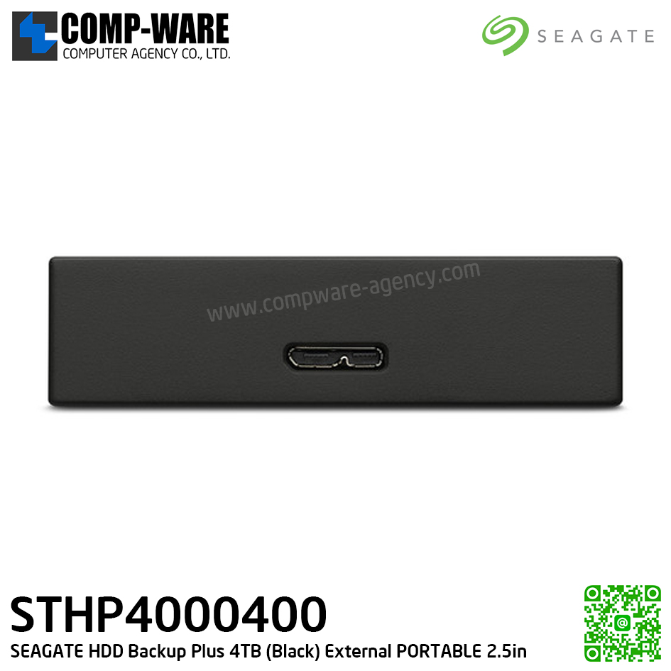 SEAGATE HDD Backup Plus 4TB (BLACK) External HDD PORTABLE 2.5" - STHP4000400