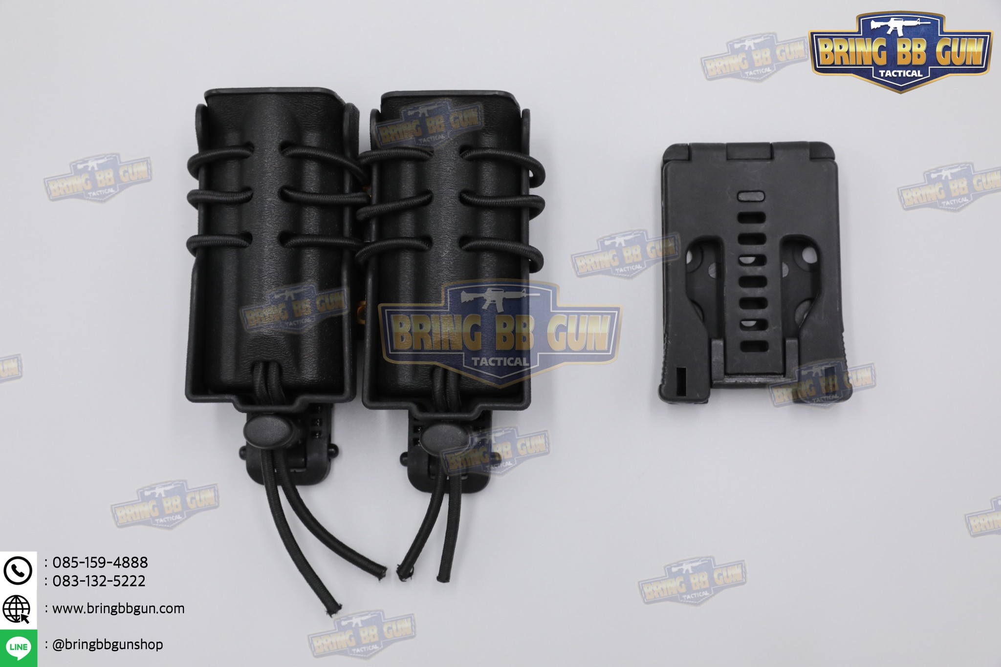 ซองแม็กกาซีนคู่โพลิเมอร์ 9 mm. Urban Assault 9mm Double Quick Pull Mag Case