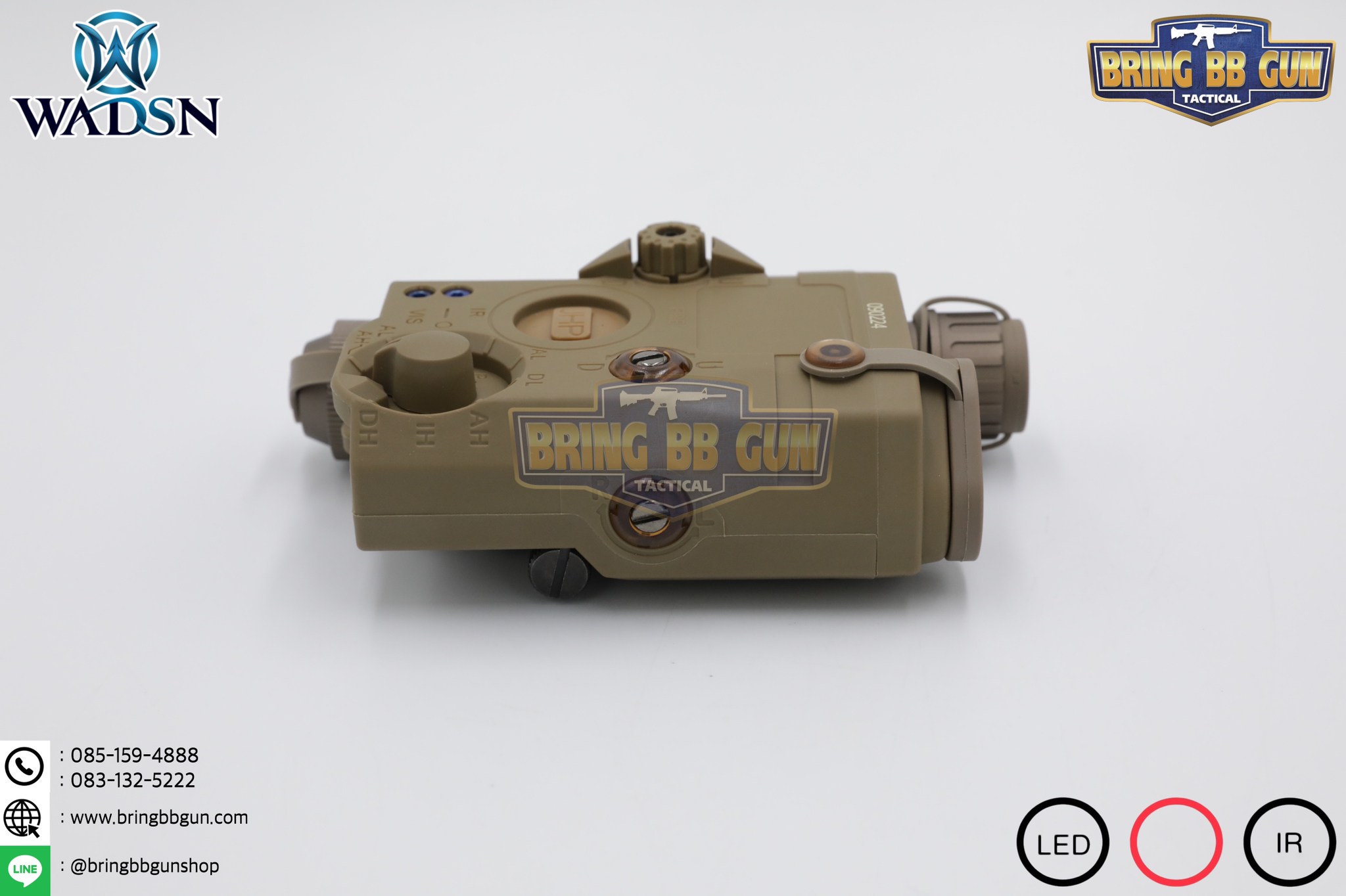 กล่อง PEQ-15 LA-5C Laser Pointer ยี่ห้อ WADSN รุ่น Real Grade (รุ่น Top) รุ่นไฟฉาย และ เลเซอร์สีแดง