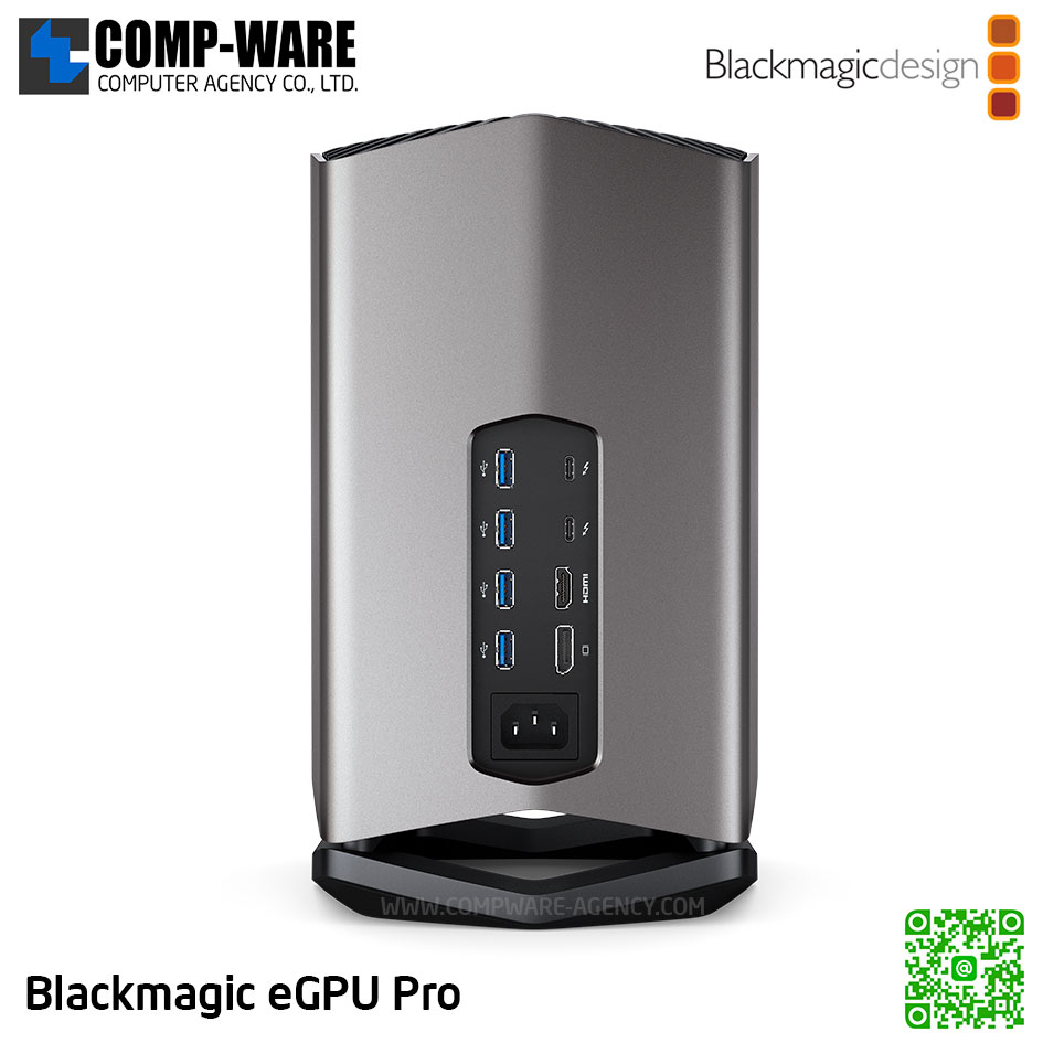 Blackmagic eGPU Pro workstation-class graphics performance on any Thunderbolt 3