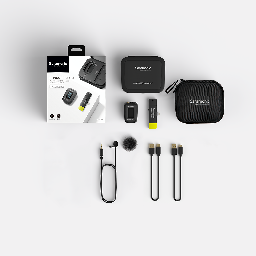 Saramonic Blink 500 Pro B3 1-Person Digital Camera-Mount Wireless Omni Lavalier Microphone System ( For Lightning iOS )