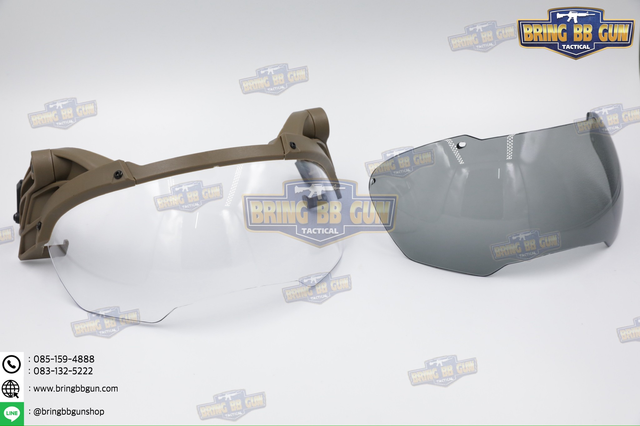 ชิวหน้าหมวก Fast (กระบังลม)สำหรับหมวกกันน็อคยุทธวิธีแบบปรับได้ (Visor - FAST) (FAST Helmet Visor) (Flip Goggles for Tactical Helmet)