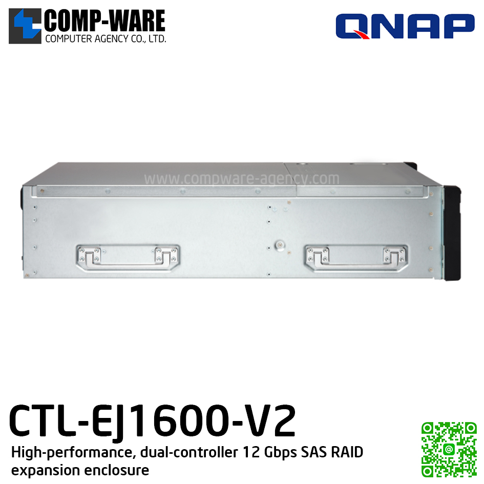 QNAP EJ1600 v2 High-performance, dual-controller 12 Gbps SAS RAID expansion enclosure
