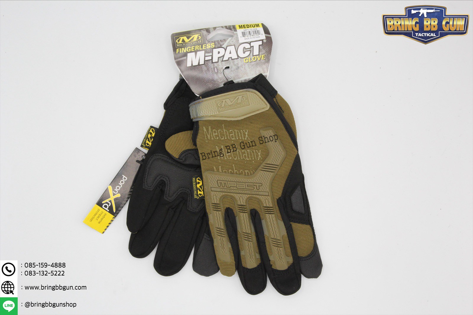 ถุงมือเต็มนิ้ว ยี่ห้อ Mechanix รุ่น M-Pact