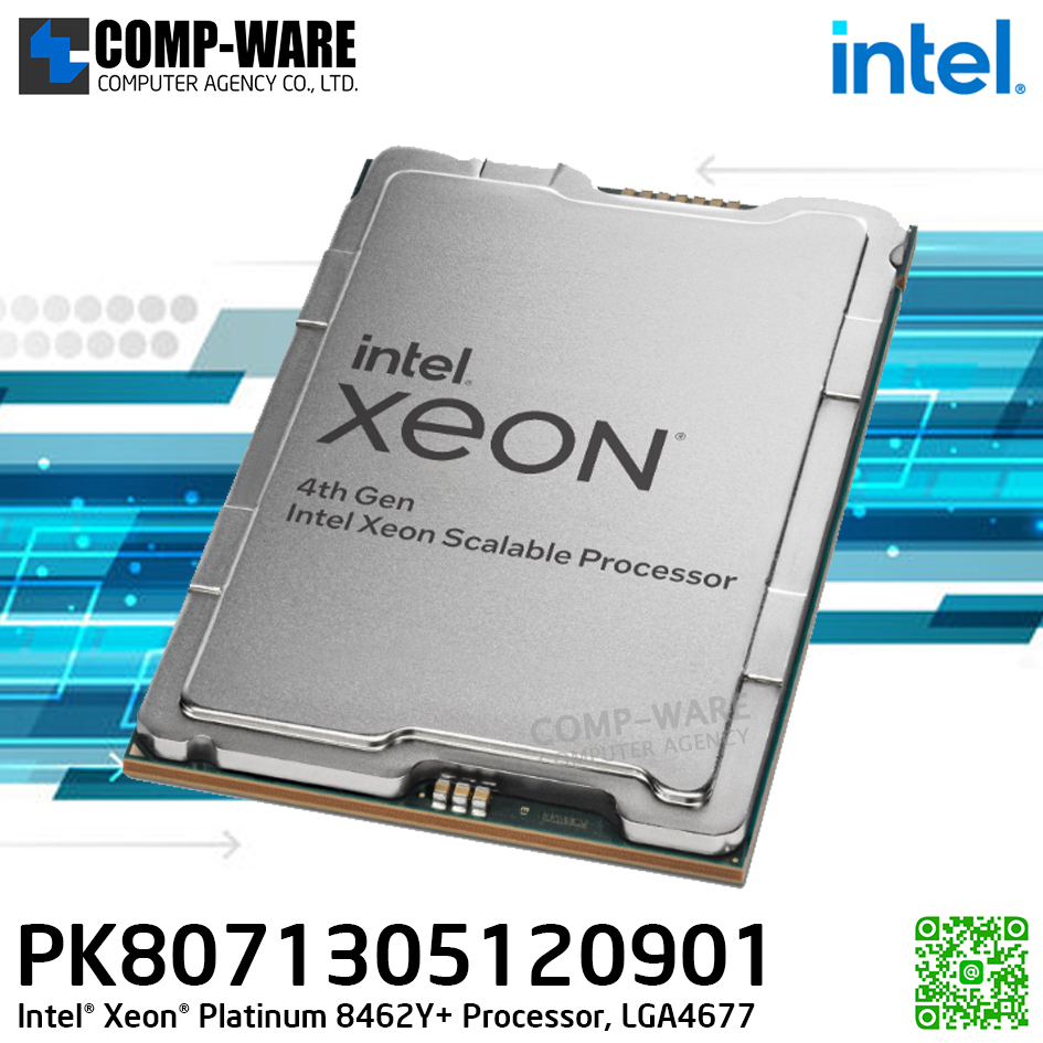 CPU Intel Xeon Platinum 8462Y+ , 32C/64T LGA4677, 2.80GHz, 60MB Cache Processor PK8071305120901 (Tray , No Heatsink) - 1Y Warranty