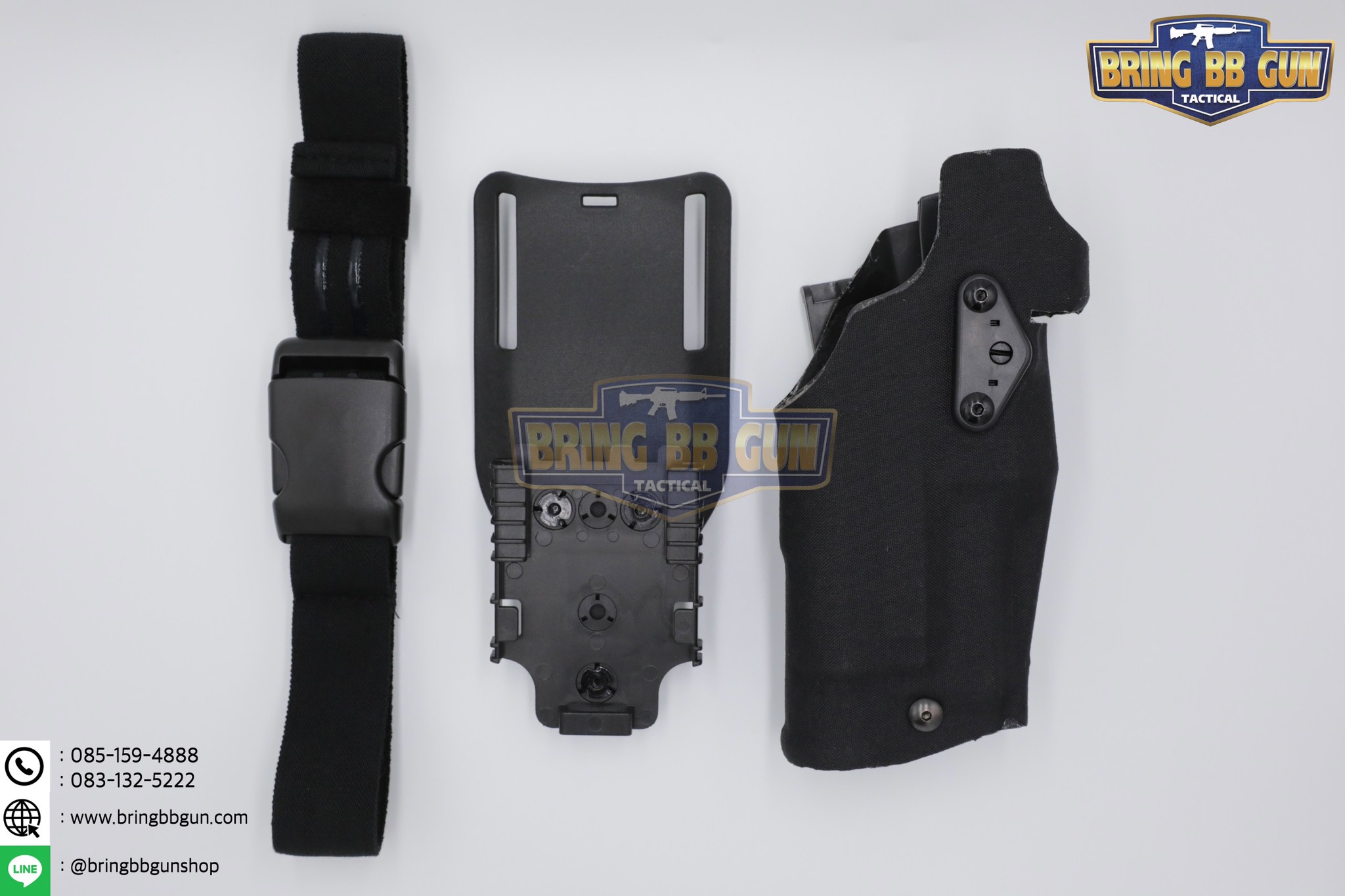 ซองปืนพกนอกปลดนิ้วโป้ง สำหรับGlock และ ไฟฉาย (Glock 17 + X300) ◼ มือขวา ◼