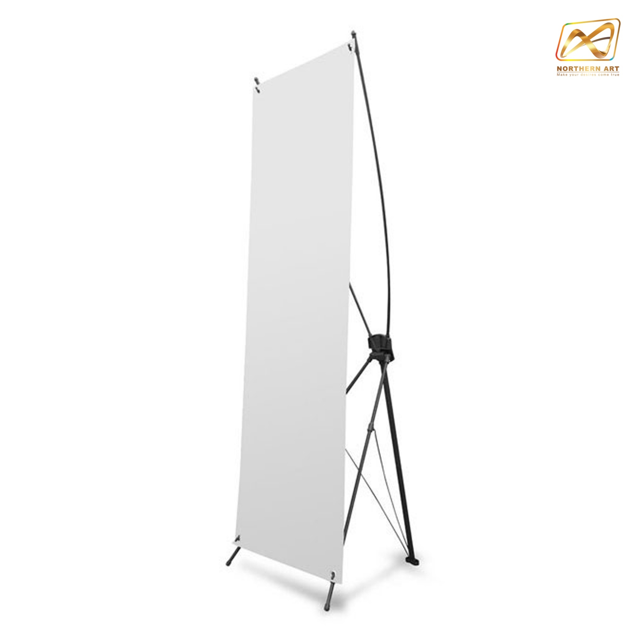 X STAND เอ๊กซ์สแตน รุ่นเกรด A ขนาด 60x160 ซม. โครงเหล็กสีดำ แข็งแรง ทนทาน ถอดประกอบได้ แถมถุงใส่อึปกรณ์ 1 ใบ