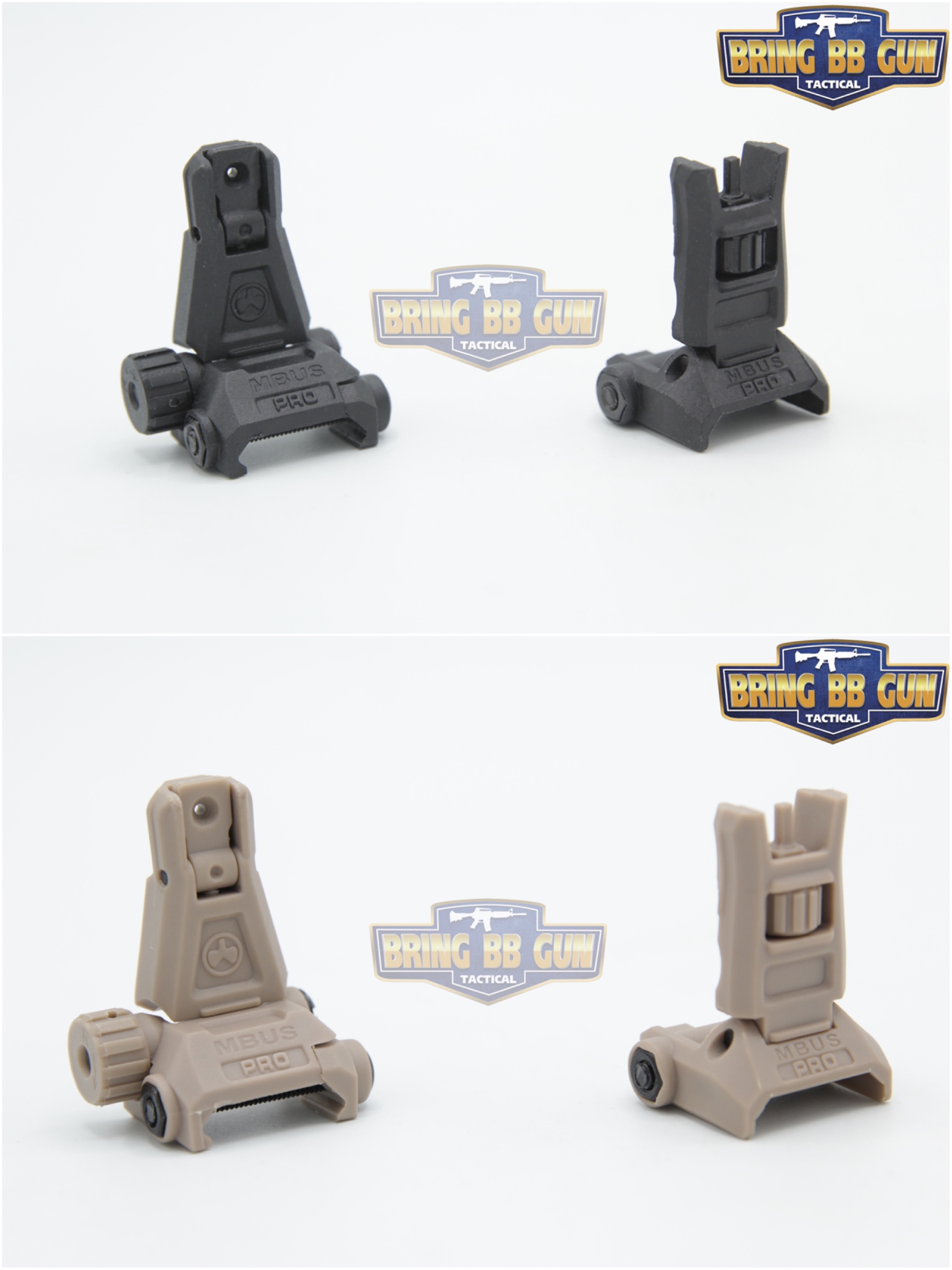 ศูนย์หน้า-หลังพับได้แบบพลาสติก ยี่ห้อ Magpul รุ่น MBUS PRO