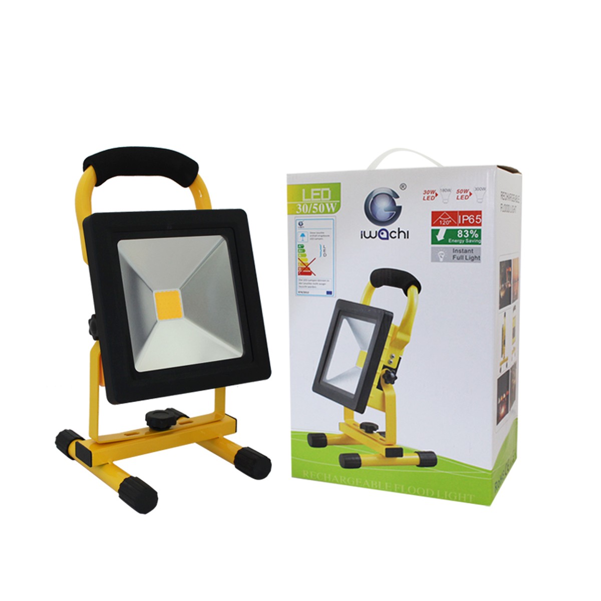 IWC-SPL-CHARGE-TGD-005-30W สปอร์ตไลท์ รุ่นชาร์ตแบตได้ แสงขาวและแสงวอร์มไวท์