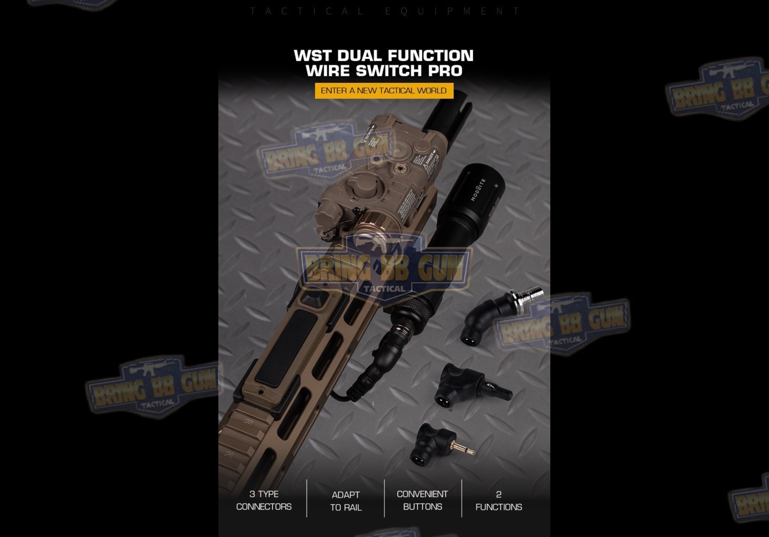 สวิตช์หางหนู Dual Function Wire Switch Pro (3in1) (สวิตช์หางหนูแบบถอดเปลี่ยนหัวแจ็คได้) (Dual Function Wire Switch PRO) (Remote Dual Swwitch For WeaponLights)