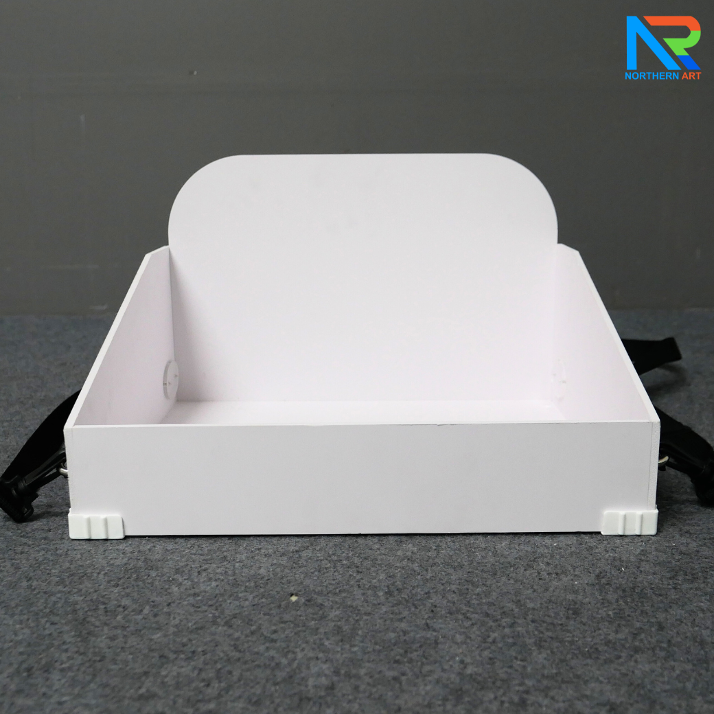 SAMPLING MOBILE TRAY ถาดแจกเคลื่อนที่ ขนาด (W)40 x (D)30 x (H)23 cm. พร้อมสายคล้องคอ