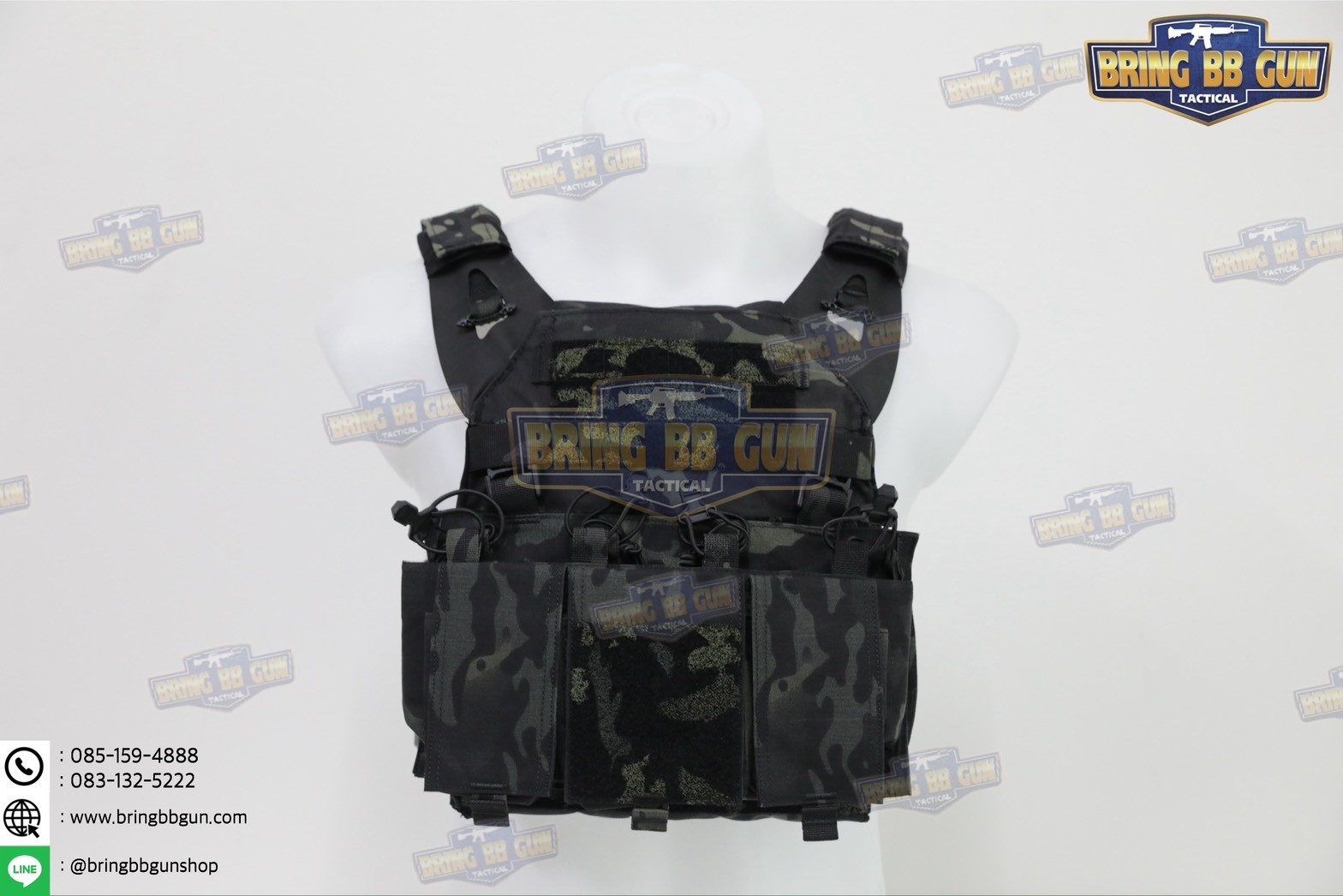 เสื้อเวส JPC 2.1 (เสื้อเวส JPC 2.0 + เพ้าแม็กกาซีน4ช่อง) (JPC 2.1 Plate Carrier) (JPC 2.0 + 5.56 Quadruple Mag Plate)