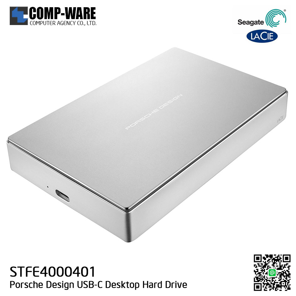 Seagate LaCie Porsche Design 4TB USB-C Desktop Hard Drive STFE4000401
