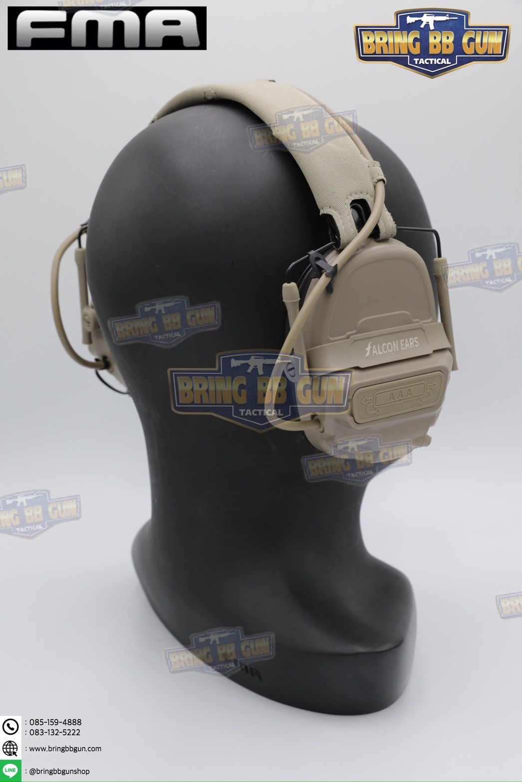 หูฟังสื่อสารตัดเสียงได้ FCS Falcon ยี่ห้อ FMA (FCS Falcon Ears Tactical Communication Headset)