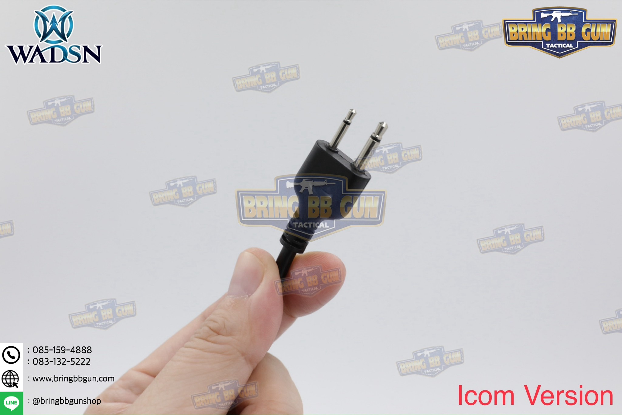 สาย PTT ทรง TCI Tactical ยี่ห้อ WADSN (สาย Push to Talk) (สาย PTT ทรง TCI Tactical) (Tactical PTT (Press-to-Talk) for High-Impedance Headsets) (PTT Military Standard Version)